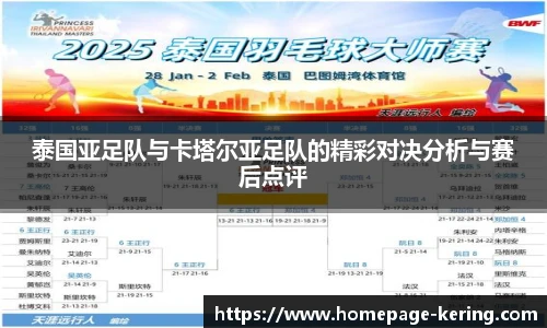泰国亚足队与卡塔尔亚足队的精彩对决分析与赛后点评